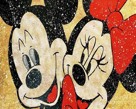 Mickey And Minnie Mouse In Love Painting By Kathleen Artist Pro Pixels