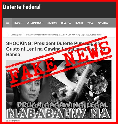 Vera Files Fact Check Online Post About Duterte Rejecting Robredo S Proposal To Legalize