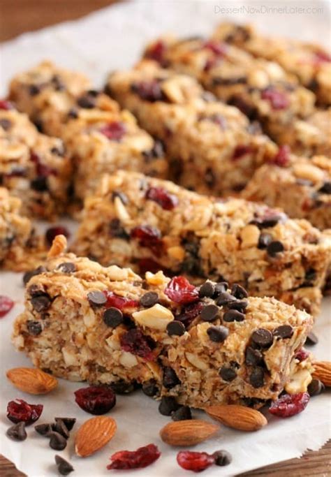 Bake the granola cups until they are lightly golden, about 15 to 20 minutes. Peanut Butter Chocolate Trail Mix Granola Bars | Dessert ...