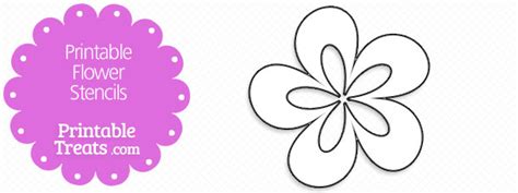 Soft flower pattern with stripes. Printable Flower Stencils — Printable Treats.com