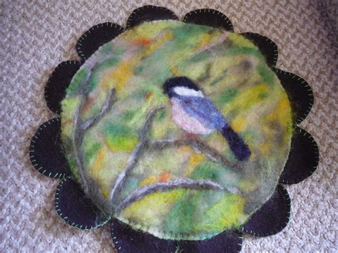 Needle Felted Penny Rug Felted Wool Crafts Wool Crafts Penny Rug