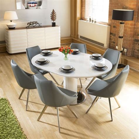 Check spelling or type a new query. Extending Round Oval Dining Set White Gloss Table 6 Medium ...