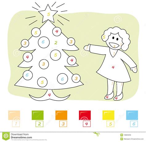 On our site you can download coloring games for kids.apk free for android! Color By Number Game: Christmas Tree Stock Illustration ...