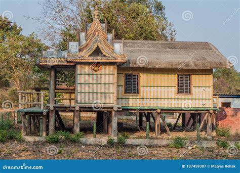 One Of Houses In The Ethnic Village In Kaziranga Assam State Ind Stock Image Image Of