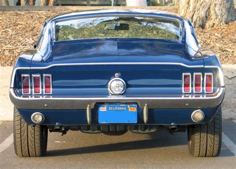 Blue 1967 Ford Mustang T 5 Fastback Photo Detail