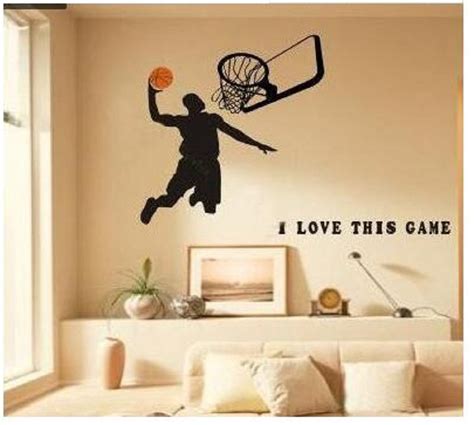 Möbel And Wohnen Basketball Hoop Boys Wall Decal Sticker Bedroom Sports