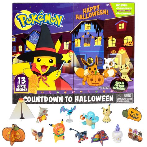 Pokemon 2021 Halloween Advent Countdown Calendar For Kids 13 Pieces