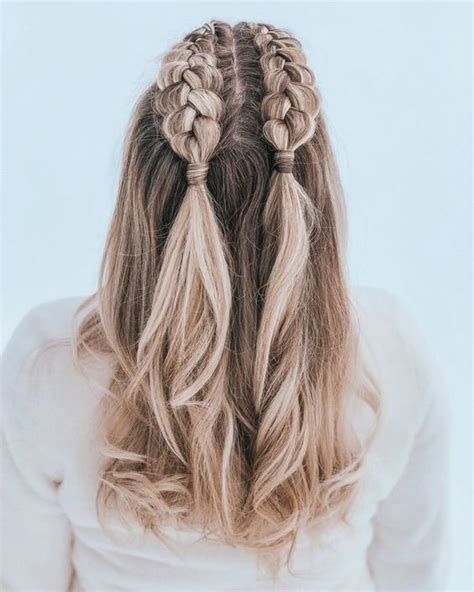 50 cute half up half down braid hairstyles 2021 update