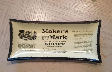 Makers Mark Whisky Label Glass Dish Instappraisal