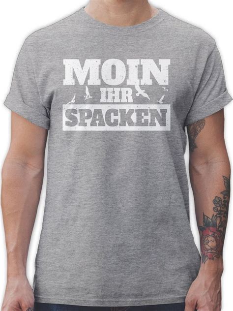 shirtracer t shirt moin ihr spacken weiß sprüche statement mit spruch herren premium t