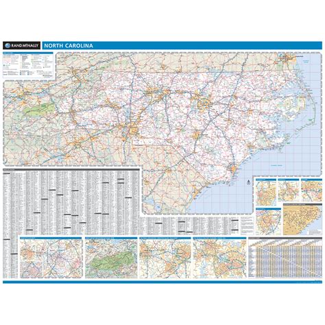 Rand Mcnally North Carolina State Wall Map