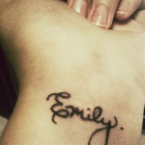 Emily Tattoo On Wrist Tatuajes