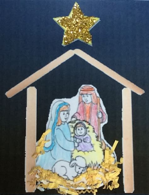 Nativity Craft With Popsicle Sticks Lessons For Little Ones By Tina O