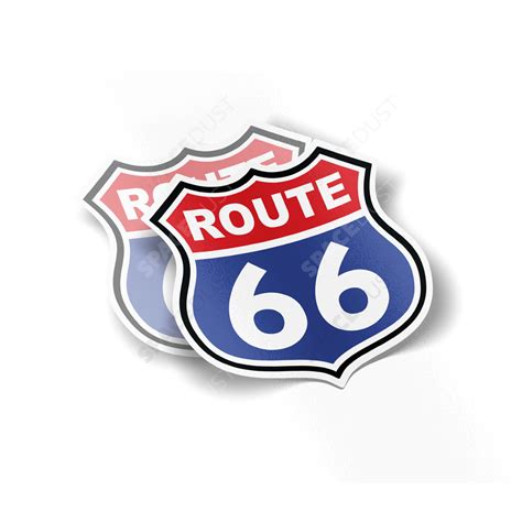 Us Route 66 4 Travel 2 Sticker Set Hello Abq
