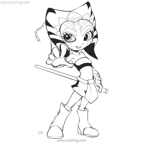 Ahsoka Coloring Pages For Kids Coloring Pages