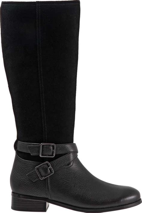 Trotters Larkin Tall Knee High Boot In Blackblack Leather Black Lyst