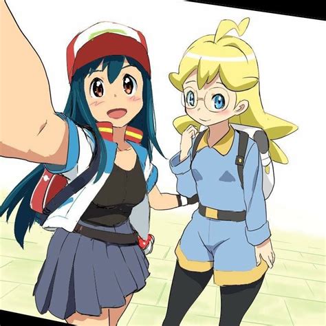 Genderbent Ash And Clemont Ashley And Clementine Lusamine Pokemon Pokemon Waifu Pokemon