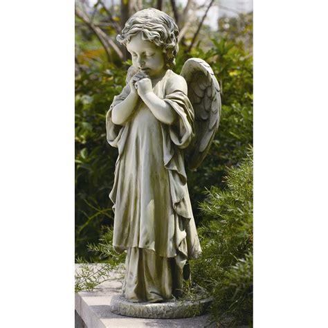 Roman Inc Young Praying Angel Garden Statue And Reviews