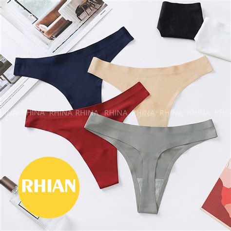 Rhian Plus Size M Xxl Womens Underwear T Back Seamless Panties G Strings Panty Bikini Shopee