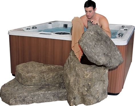 ecorocks storage and steps for your hot tub and swim spa more hot tub gazebo hot tub backyard