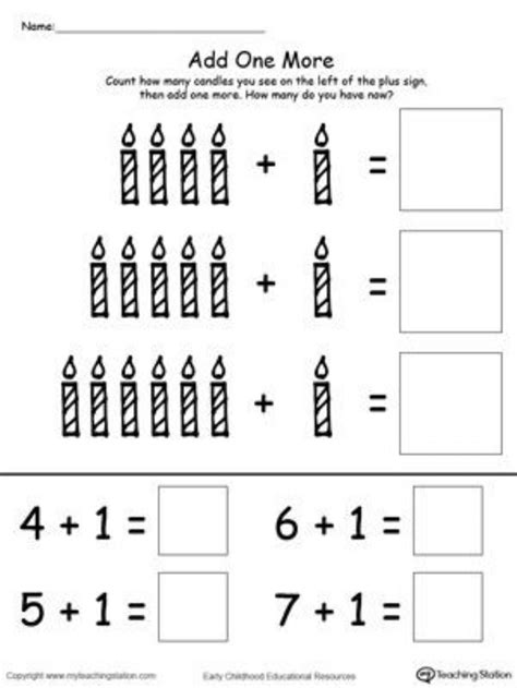 Adding One Using Pictures Worksheets Worksheetscity