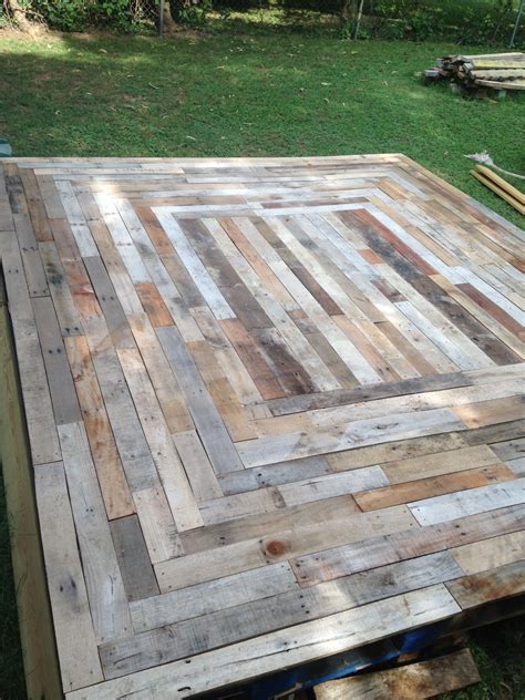 Floating Deck Made From Reclaimed Pallet Wood From Home Remedies