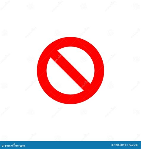 Simple Red Circle Forbidden Sign Stock Illustration Illustration Of Alert Prohibited