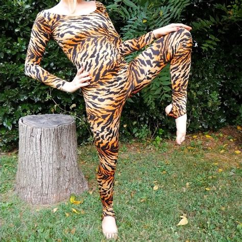 Pants Jumpsuits Tiger Print Catsuit Poshmark