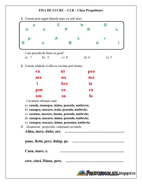 Echilibrat Fault Constructie Fise Lucru Clr Clasa 1 Repede Televizor