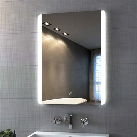 Duschdeluxe 600x800 Mm Illuminated Led Bathroom Mirror With Demister Bathroom Mirrors Light