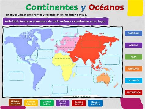 Cuantos Continentes Hay Y Sus Nombres Continentes Actividades De Images