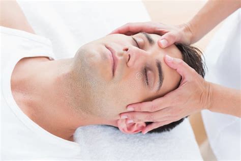 Man Receiving Head Massage Stock Image Image Of Health