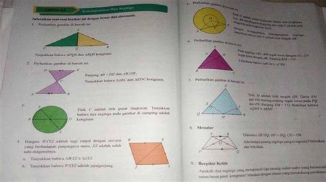 Jawaban Buku Paket Mtk Kelas 9 Halaman 226 Latihan 42 Kekongruenan Dua