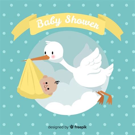 Linda Plantilla De Baby Shower Vector Gratis