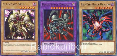 Yugioh Black Skull Dragon Red Eyes Black Dragon Summoned Skull Set