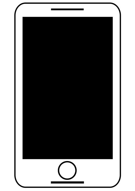 Smartphone Clipart Black And White 3 Clipart Station