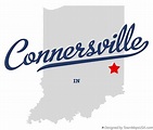 Map of Connersville, IN, Indiana