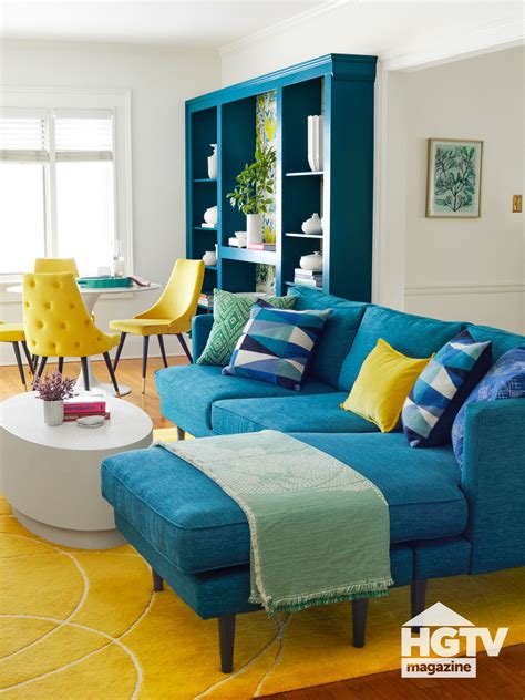 20 Turquoise And Yellow Living Room