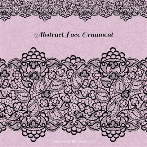 Black Lace Decoration Vector Free Download