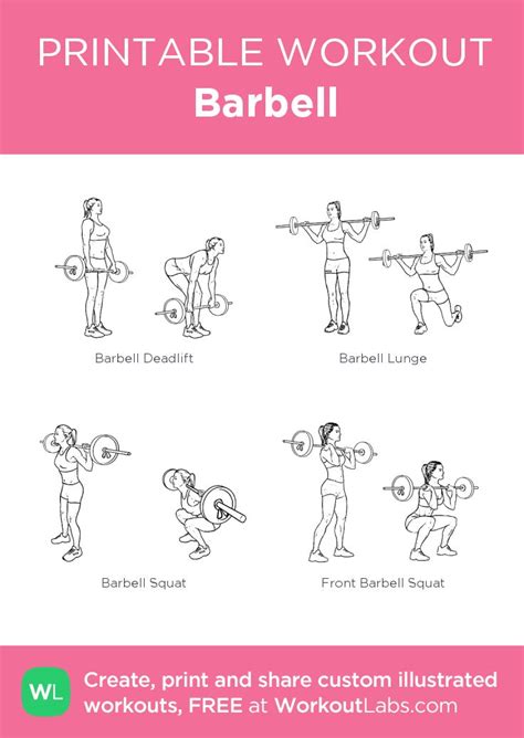 Printable Barbell Exercises