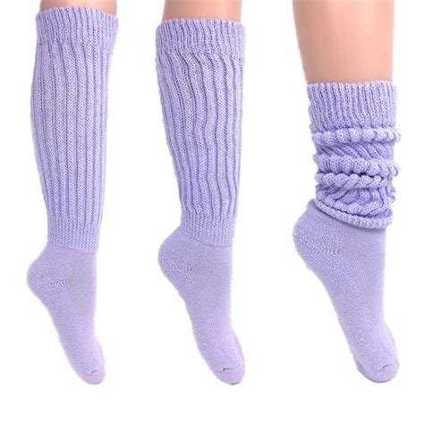 Awsamerican Made Womens Heavy Slouch Socks Lilac Size 9 To 11 3