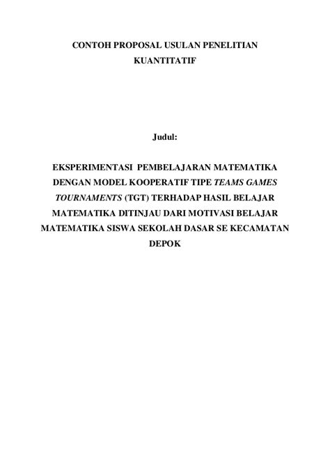 contoh proposal penelitian pendidikan - wood scribd indo