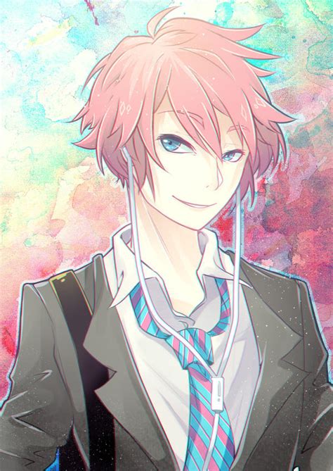 Pink Haired Boy By Hazeace On Deviantart