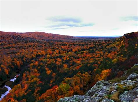 Fall Foliage Near Lake Of The Clouds Porcupine Mountains Up Fall