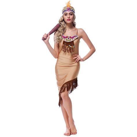 Sexy Womens Native Indians Princess Of Tribe Role Playing Costume Set