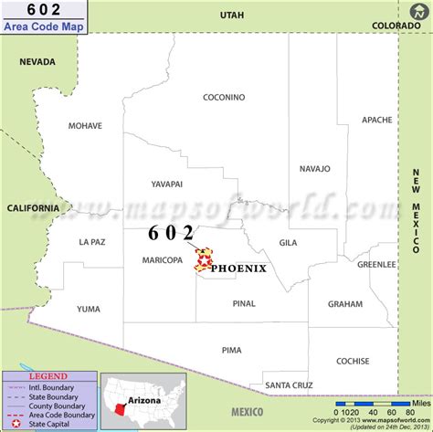 602 Area Code Map Where Is 602 Area Code In Arizona