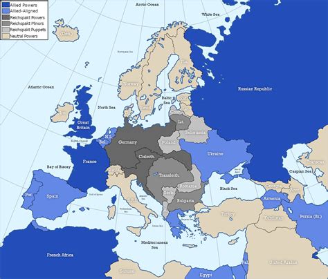 Map Of Europe In The Year 1932 After A German Victory In Ww1