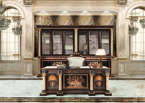 Inlaid Desk For Classic Luxury Office Idfdesign