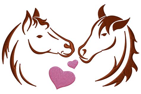 Two Horses In Love · Creative Fabrica