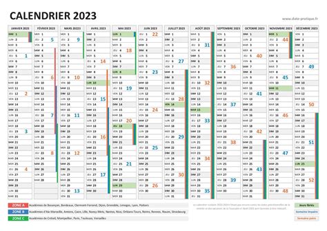 Numéro De Semaine 2023 Liste Et Dates Calendrier 2023 Avec Semaines